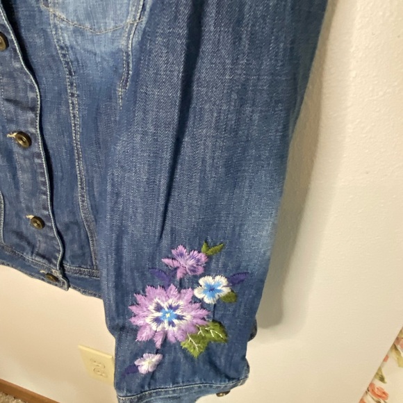 INC Embroidered Jean Jacket 0X/XL - Picture 6 of 7